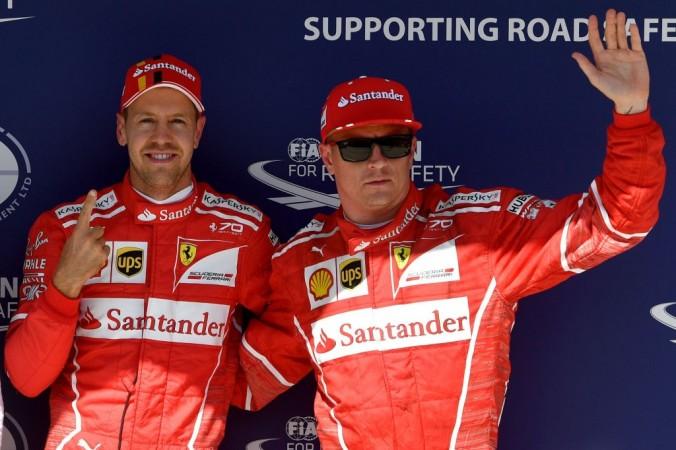 Sebastian Vettel and Kimi Raikkonen. Sebastian Vettel and Kimi Raikkonen