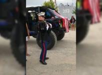 Bomb-detecting dog given final salute before being laid to rest