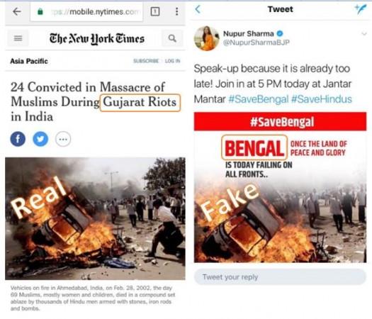 The controversial tweet by Nupur Sharma in the wake of the communal tension and violence in Basirhat in North 24 Parganas district of West Bengal in July 2017. The controversial tweet from BJP leader Nupur Sharma