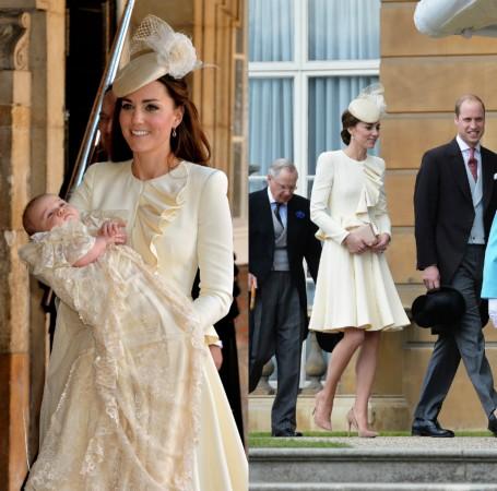 Kate Middleton at Prince George's christening and Duchess of Cambridge at a Garden Party in 2016 kate middleton dresses