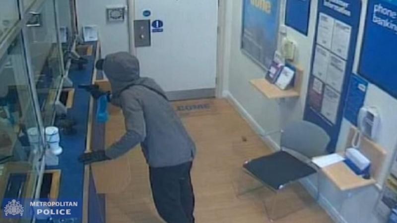 Representational image CCTV footage shows dramatic armed bank robbery in London