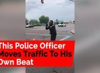 This Arizona police officer moves traffic to his own beat