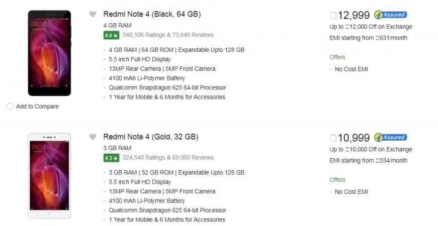 Xiaomi Redmi Note 4 on Flipkart Xiaomi Redmi Note 4 on Flipkart