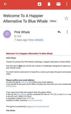 Pink Whale Challenge