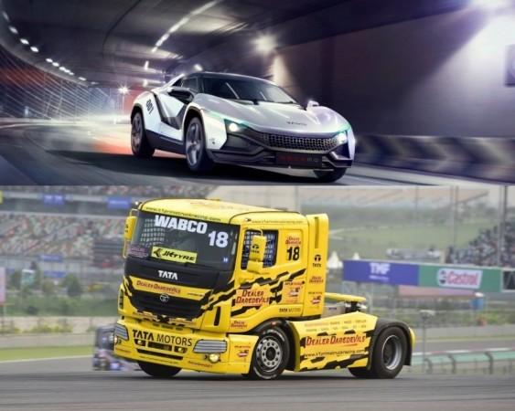 TAMO RaceMo concept (top) and Tata T1 race truck (bottom) TAMO, Tata T1 truck racing