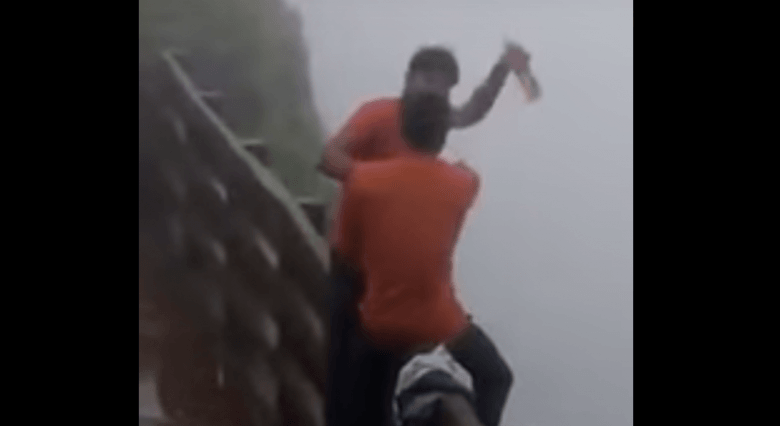 Screengrab from the Youtube video posted by mr.perfect Amboli accident