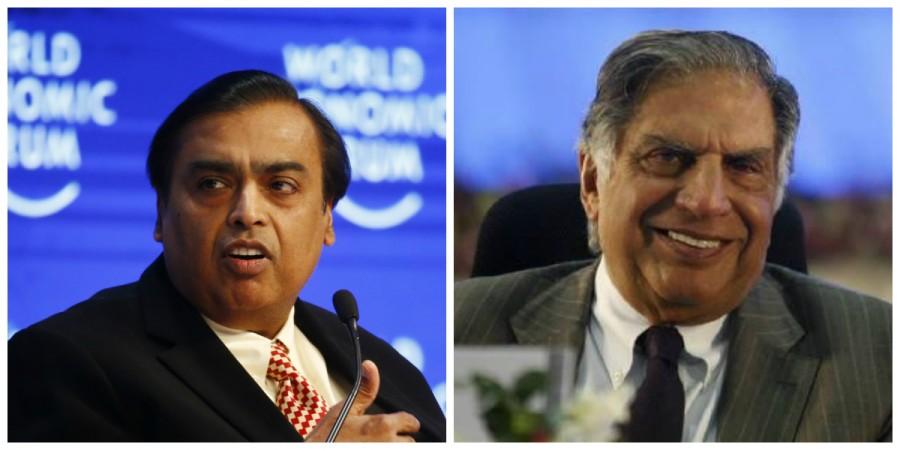 Mukesh Ambani and Ratan Tata Mukesh Ambani and Ratan Tata