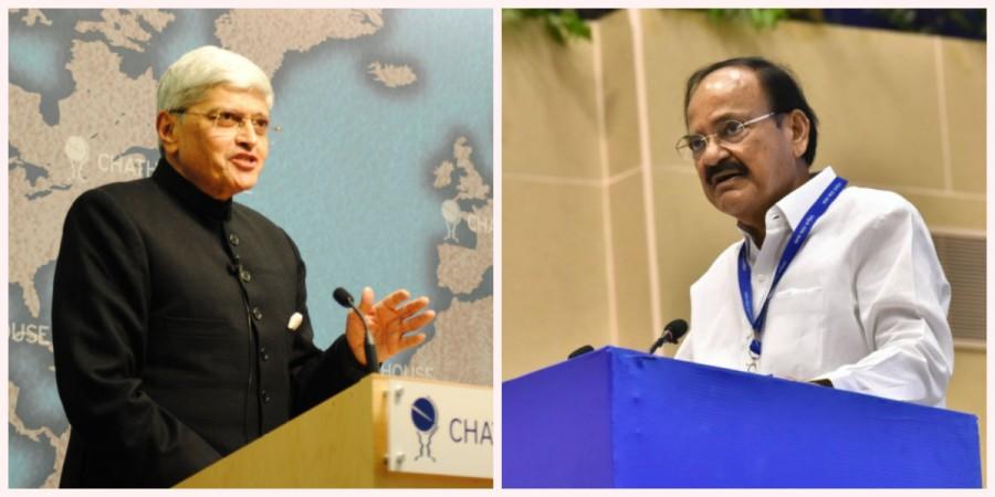 Vice-Presidential Candidates- M Venkaiah Naidu (Right) and Gopalkrishna Gandhi (Left) Vice-Presidential Candidates