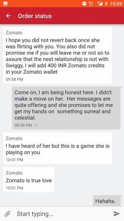 Zomato conversation Zomato conversation