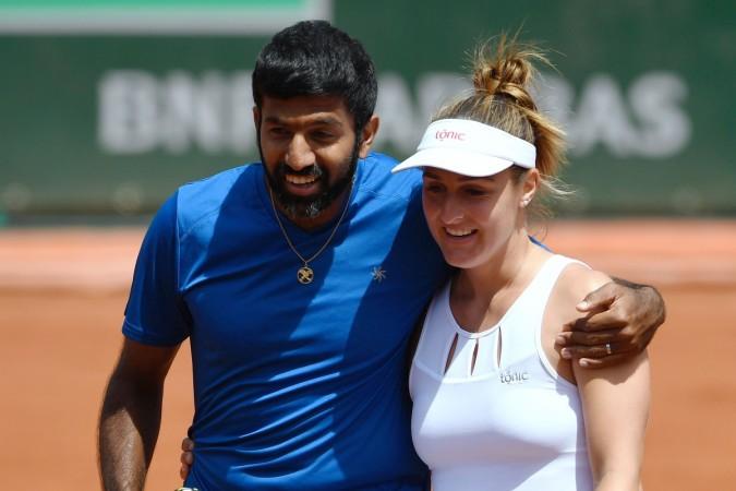 India's Rohan Bopanna (L) and Canada's Gabriela Dabrowski rohan bopanna, tennis