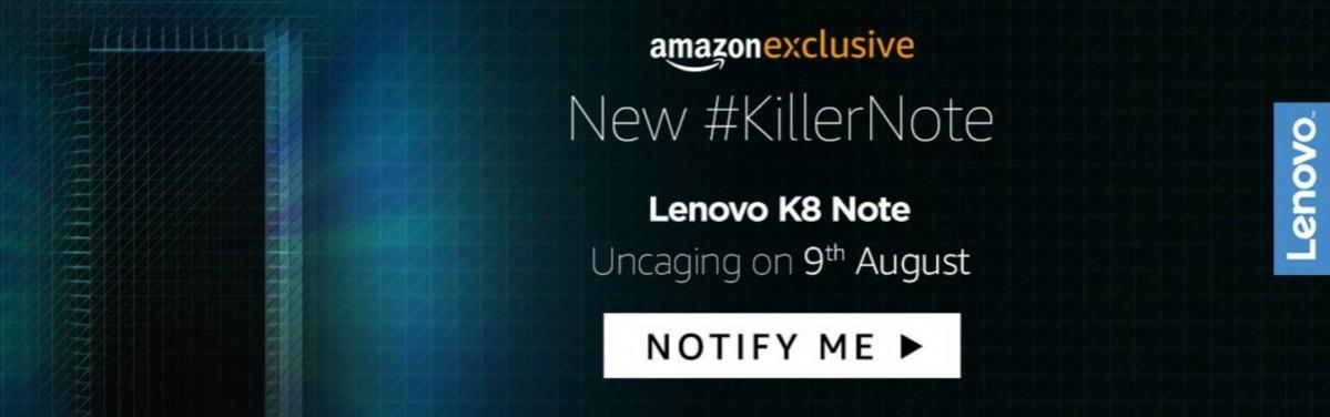Pure Android-powered Lenovo K8 Note set for debut in India next week; all you need to know about K6 Note heir Lenovo K8 Note, Amazon India, Pure Android OS, price, specifications