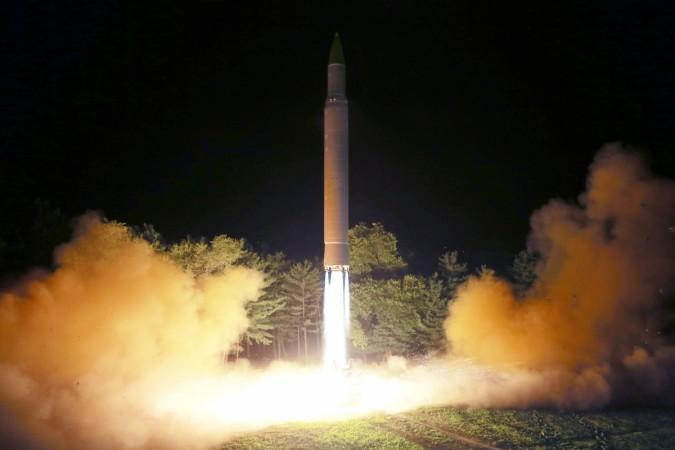 Intercontinental ballistic missile (ICBM) Hwasong-14 is pictured during its second test-fire in this undated picture provided by KCNA in Pyongyang on July 29, 2017. North Korea Missile