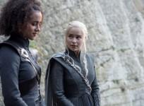 Emilia Clarke and Nathalie Emmanuel in a still from Ep 4 'Spoils of War'