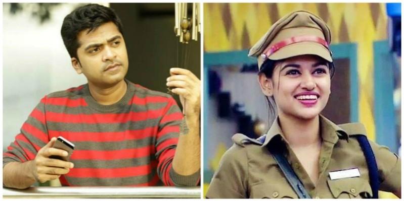 Simbu and Oviya. Simbu and Oviya