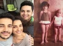 Parineeti Chopra with her brothers, and Abhishek Bachchan with sister
