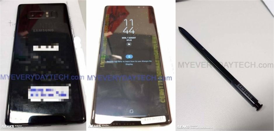 Samsung Galaxy Note 8 leaked images. Samsung Galaxy Note 8