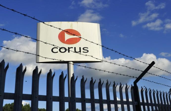 A Corus steel company logo is seen on the outskirts of Llanelli in Wales in this August 11, 2010 file photo. In 2007, Tata Steel paid $13 billion for Anglo-Dutch steel maker Corus, the largest acquisition by an Indian company, which catapulted the unit to the world's sixth largest steelmaker spot at the time. REUTERS/Toby Melville Tata Steel Corus