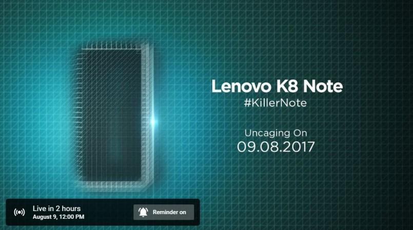 Lenovo K8 Note launch live stream: How to watch new Android phone unveiling Lenovo K8 Note, Amazon India, Pure Android OS, price, specifications, live stream