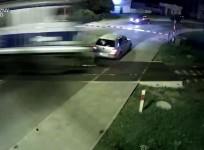 Car narrowly avoids deadly collision with train in Poland