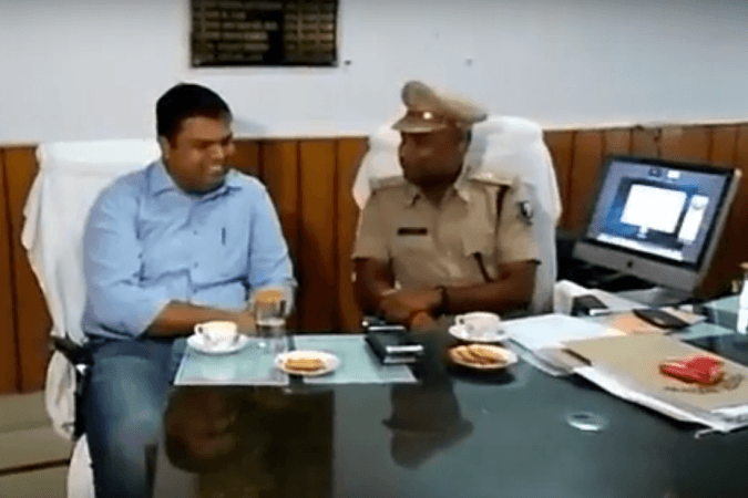 District Magistrate of Bihar's Buxar city, Mukesh Pandey (Left) District Magistrate of Bihar's Buxar city, Mukesh Pandey