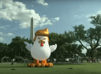 inflatable 'Trump chicken' near White House