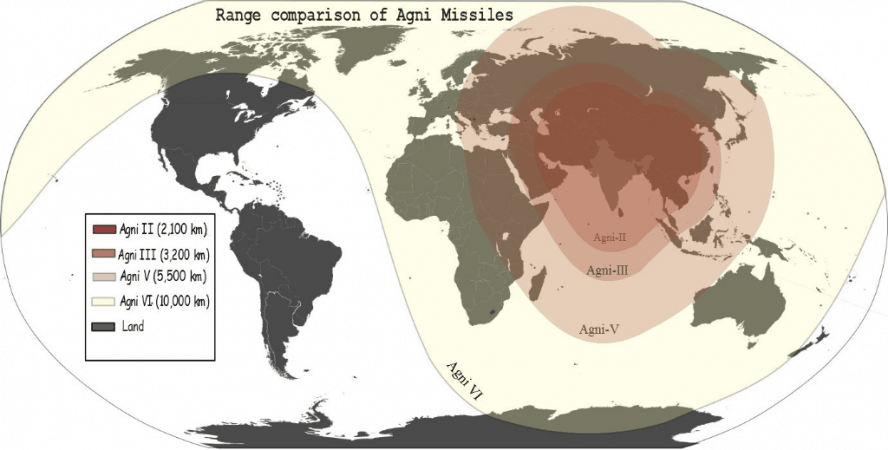 Agni missile range