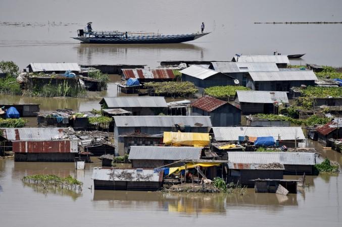 A flood-affected village in Morigaon district in the northeastern state of Assam Assam Flood