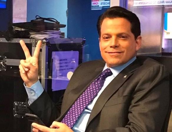In picture: Anthony Scaramucci in a TV studio before a televised interview on Sunday, August 13, 2017. Anthony Scaramucci