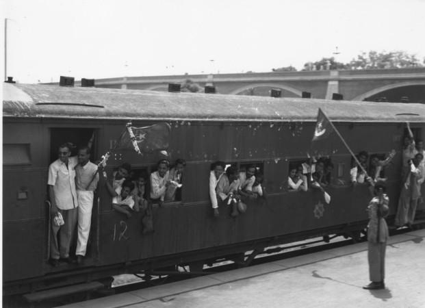 One of 30 special trains leaving New Delhi Station which will take the staff of the Pakistan government to Karachi. Train to Pakistan