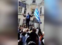Dozens protest outside Cameroonian embassy in London amid ongoing unrest