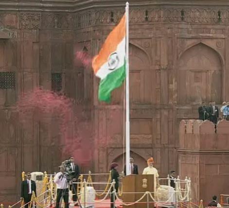 In picture: Prime Minister Narendra Modi unfurls the national flag at Red Fort on August 15, 2017. Prime Minister Narendra Modi