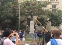 Protesters tear down Confederate soldier statue in North Carolina