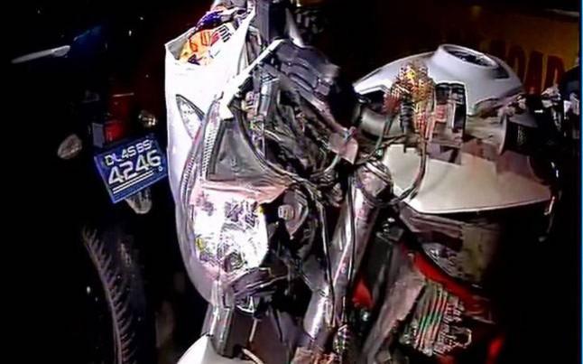 The damages bike of Himanshu Bansal, Himanshu Bansal's bike