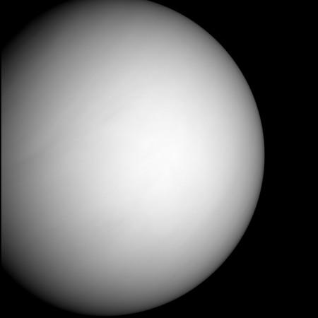 The cloud-enshrouded Venus appears featureless, as shown in this image taken by NASA's MESSENGER mission. In ultraviolet, however, the planet takes on a completely different appearance as seen below. nasa, Venus, CubeSats, space,