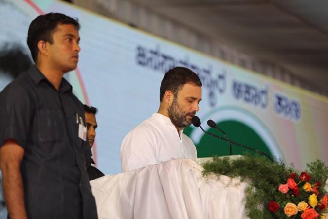 In picture: Congress vice-president Rahul Gandhi speaks at the inauguration of Indira Canteens in Bengaluru on Wednesday, August 16, 2017. Rahul Gandhi