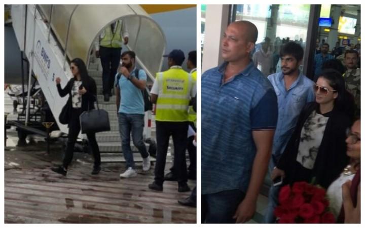 Sunny Leone arrives in Kochi. Sunny Leone, Kerala, Kochi