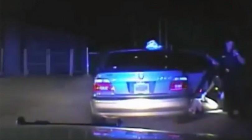 A screenshot from the dashcam footage from a police car shows three policemen in Texas in the US subjecting a then 21-year-old student to what would turn out to be an 11-minute vaginal search in public on June 20, 2015. Vaginal search