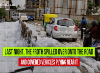 Bellandur Lake in Bengaluru froths like never before