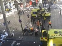 Footage shows aftermath in Las Ramblas after van plows into pedestrians