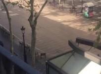 Twitter footage shows debris after van ploughs into crowd in Barcelona