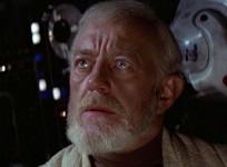 Alec Guinness as Obi-Wan Kenobi in Star-Wars