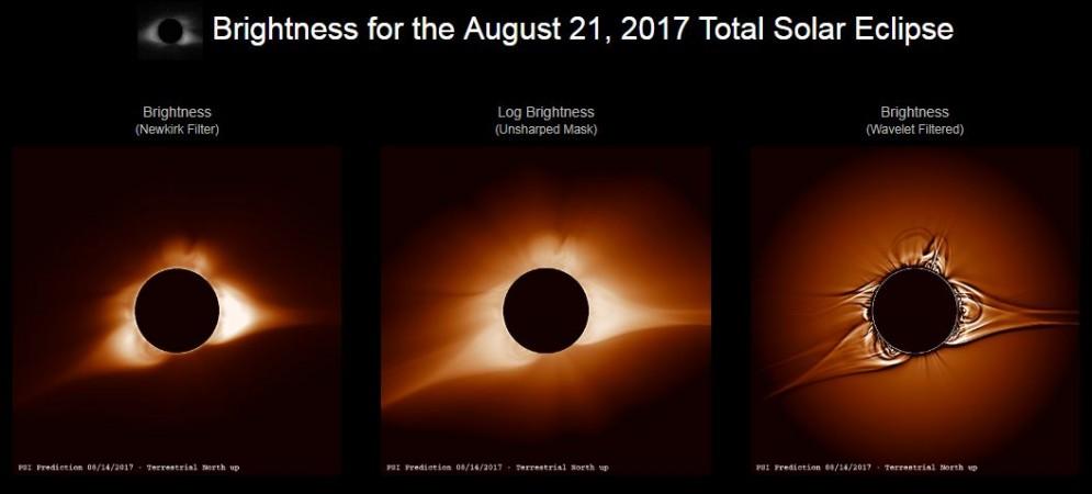 Brightness prediction of the 2017 total solar eclipse. total solar eclipse
