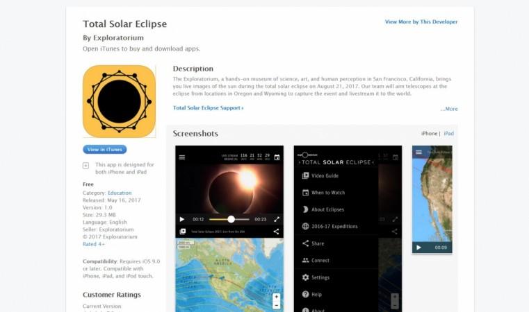 Solar Eclipse 2017: Top 5 Google Android and Apple iOS mobile apps to track celestial spectacle in real-time Total Solar Eclipse , mobile app, Google Play store, Android App, Apple App store