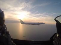 Danish pilots flank Russian Bear bomber above Baltic Sea