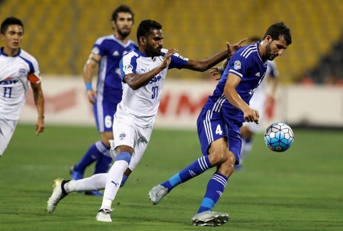 File photo of CK Vineeth (C) in action during Bengaluru FC's AFC Cup 2016 final CK Vineeth