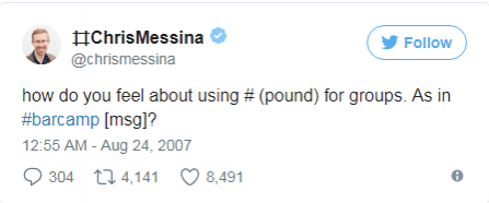Chris Messina tweet