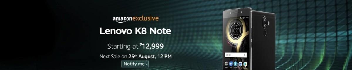 Lenovo K8 Note flash sale Lenovo K8 Note flash sale