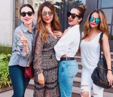 Karisma Kapoor, Amrita Arora Ladak and Malaika Arora at Gauri Khan's store launch Kareena Kapoor Khan, Gauri Khan store launch
