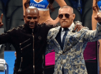 Mayweather and McGregor react to boxers victory