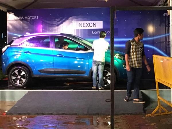 Tata Nexon on display at Shayadri Krida Mandal, Tilak Nagar in Mumbai Tata Nexon